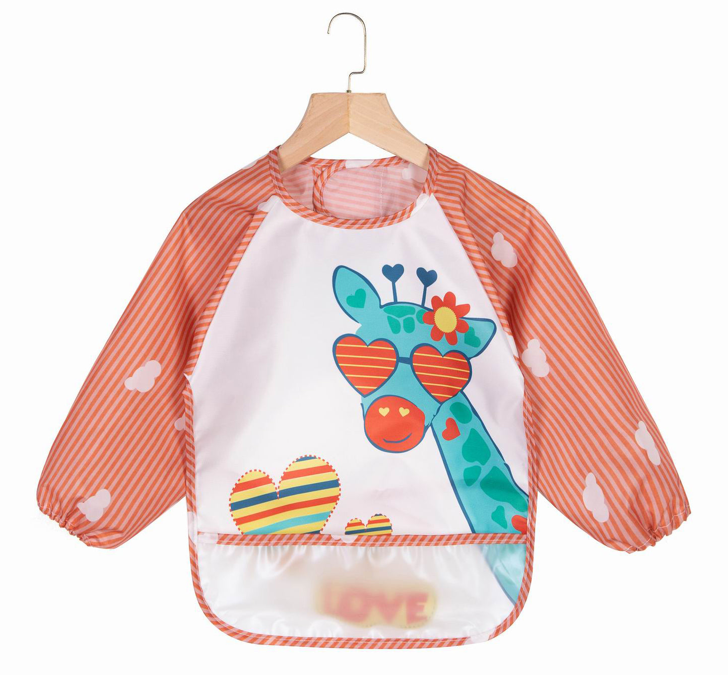 Long Sleeve Bibs HaimoBurg Machine Washable Waterproof Baby Bib 6 Pack 6-36 Months