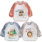 Long Sleeve Bibs HaimoBurg Machine Washable Waterproof Baby Bib 3 Pack 6-36 Months