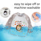 Long Sleeve Bibs HaimoBurg Machine Washable Waterproof Baby Bib 3 Pack 6-36 Months